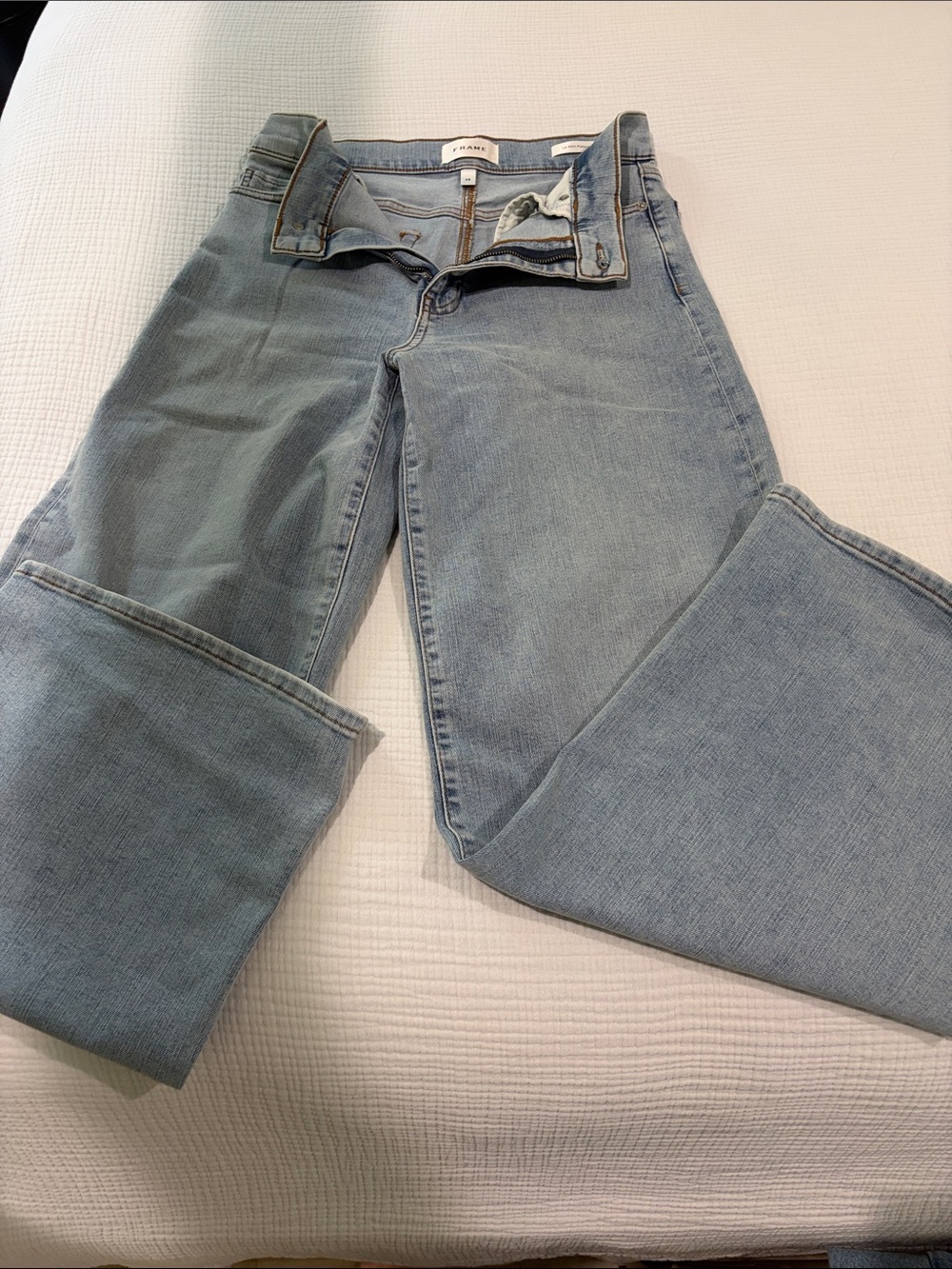 Frame Denim Light Blue Flare Jeans La slim palazzo